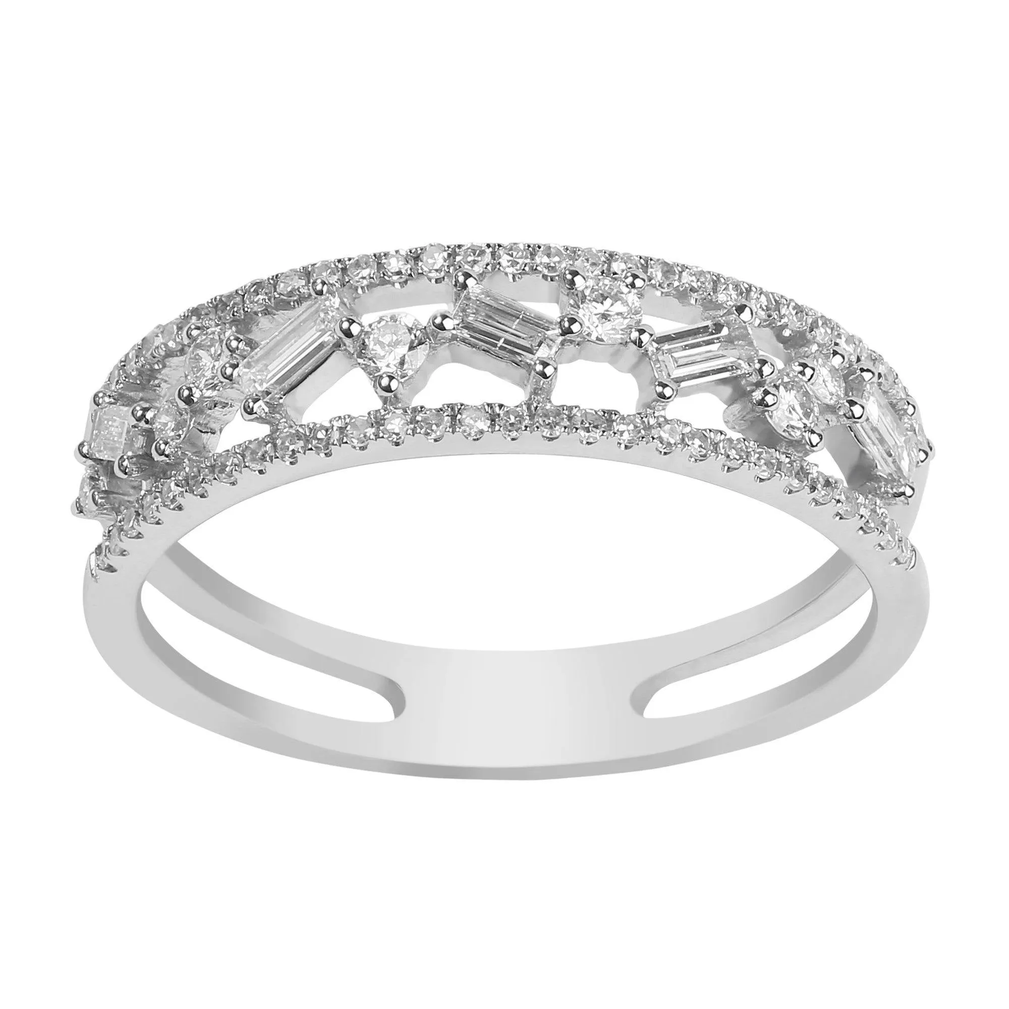 14K White Gold Diamond Ring