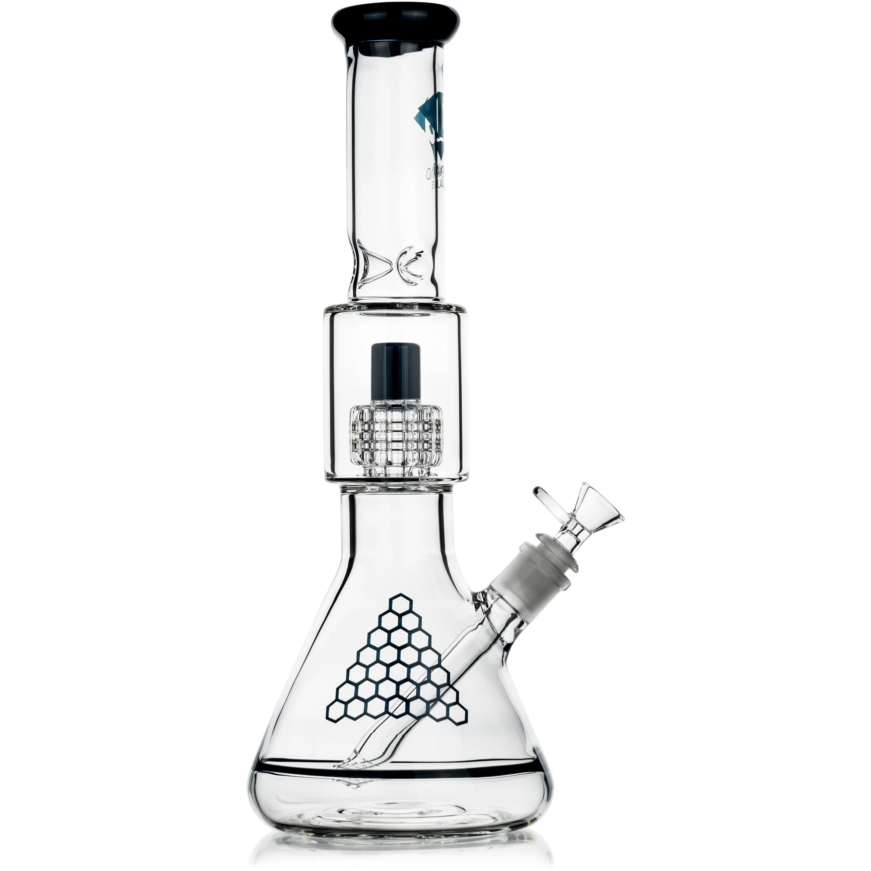 15 Matrix Showerhead Beaker Bong, by Diamond Glass