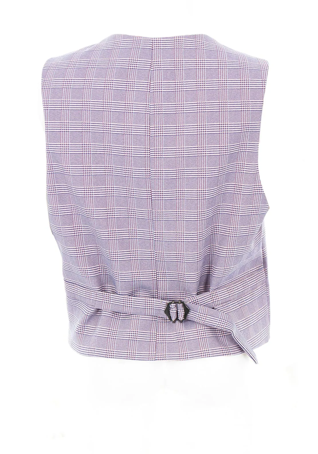 1880 Club Boys Doyle 55146 Check Waistcoat, Dusty Pink