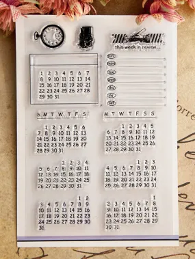 1pc Calendar Design Stamp