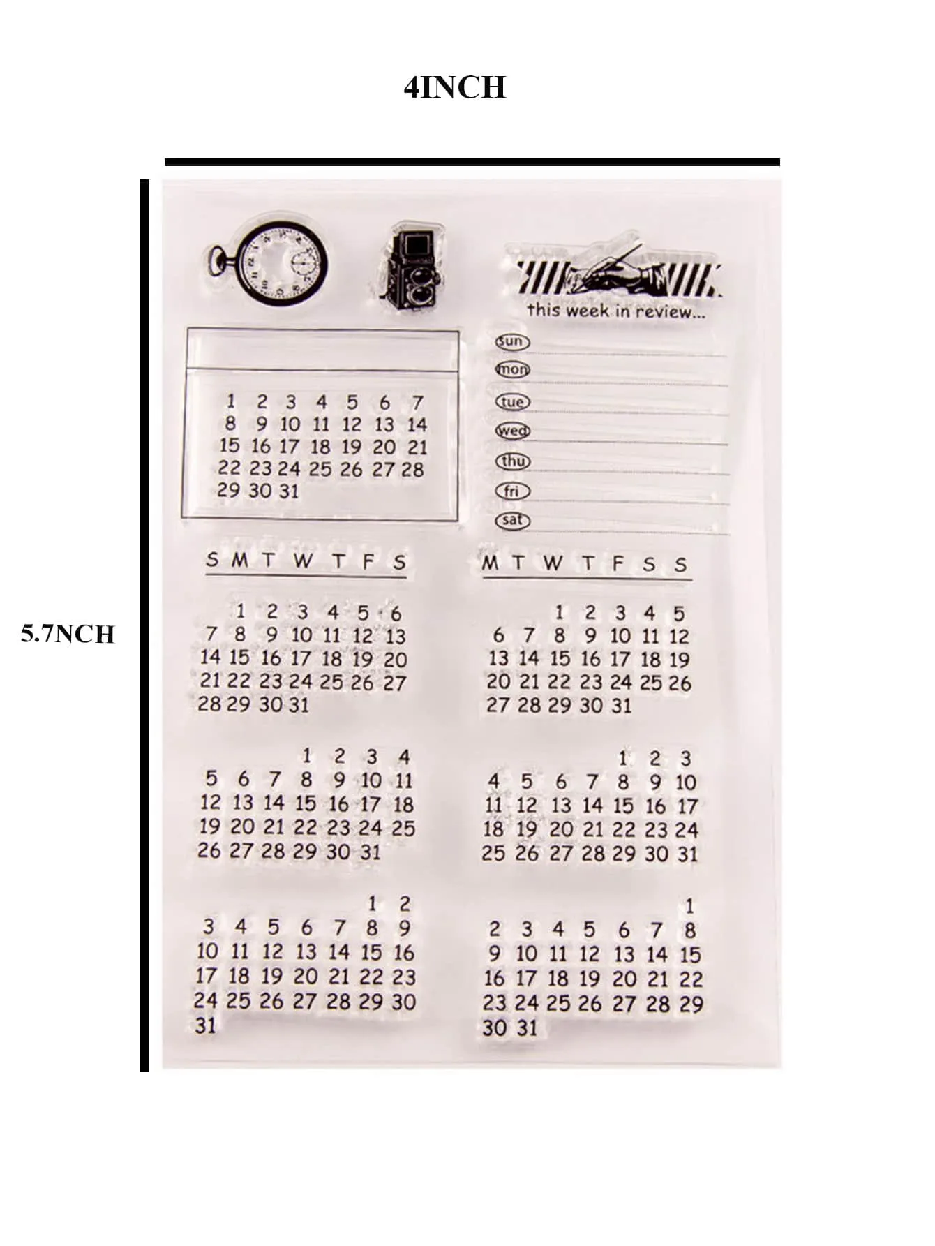 1pc Calendar Design Stamp