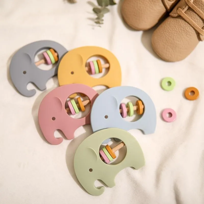 1PCS Baby Silicone Rattle Koala Toys Baby Teether Play Gym Montessori Food Grade Stroller Bed Bell Pacifier Educational Baby Ite