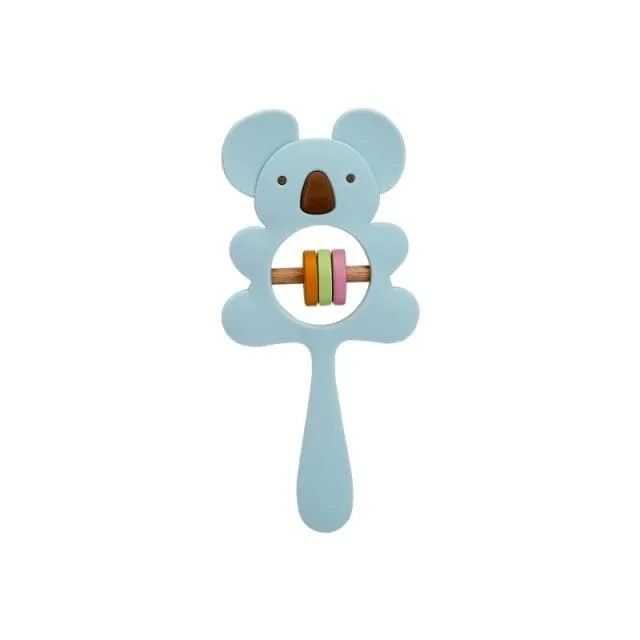 1PCS Baby Silicone Rattle Koala Toys Baby Teether Play Gym Montessori Food Grade Stroller Bed Bell Pacifier Educational Baby Ite