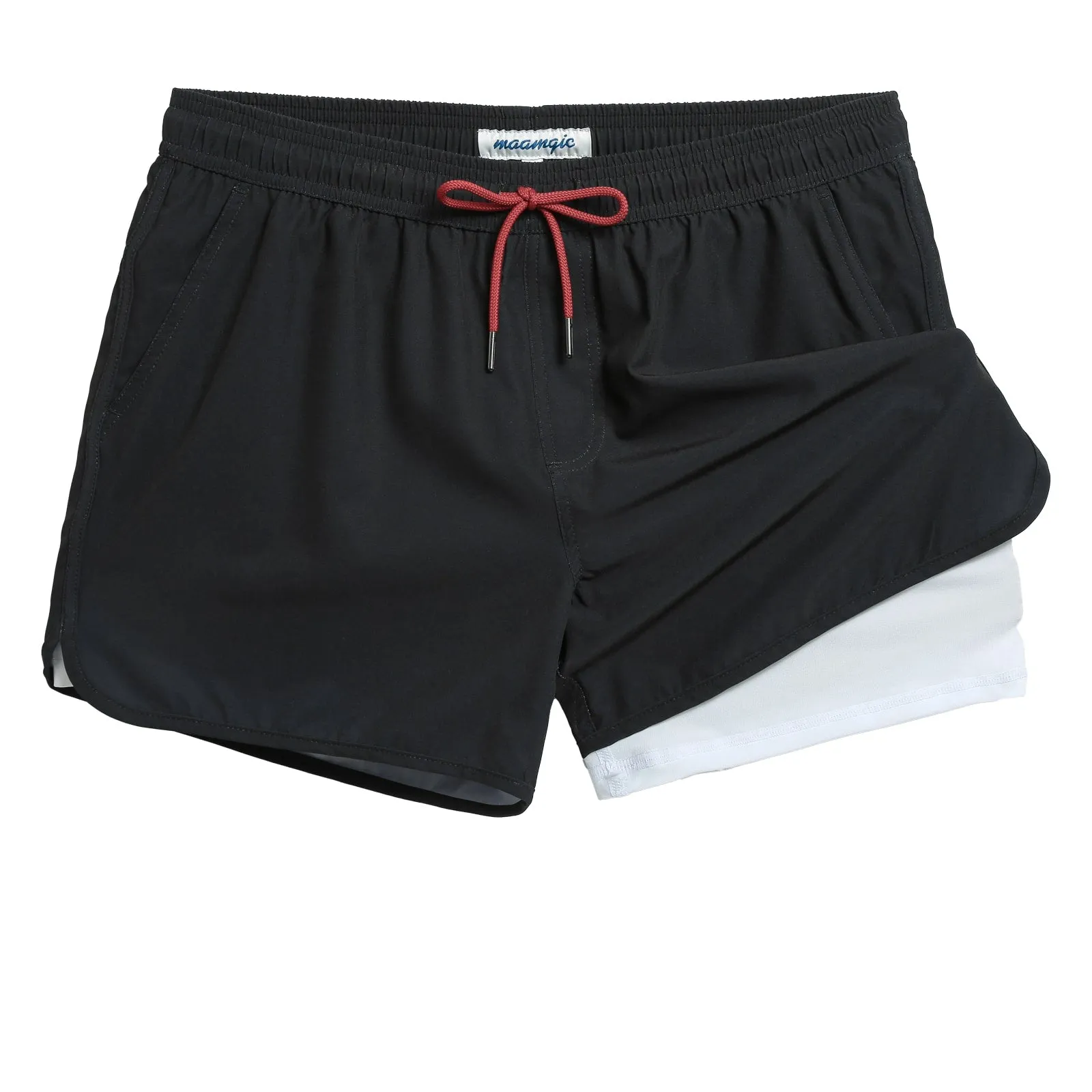 4.5 Inseam 2 in 1 Stretch Short Liner Bichrome Swim Shorts