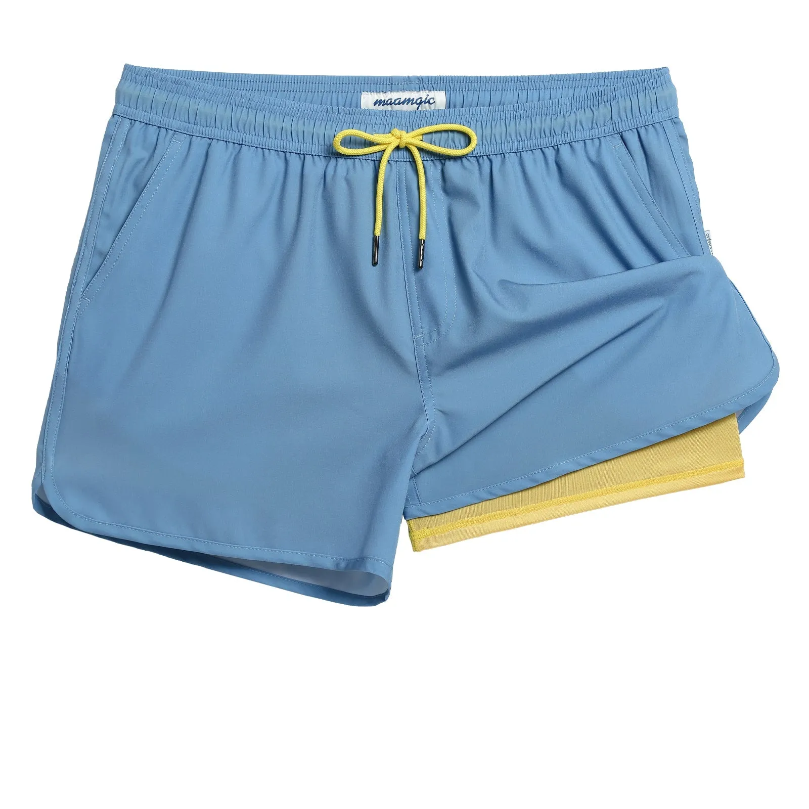 4.5 Inseam 2 in 1 Stretch Short Liner Bichrome Swim Shorts