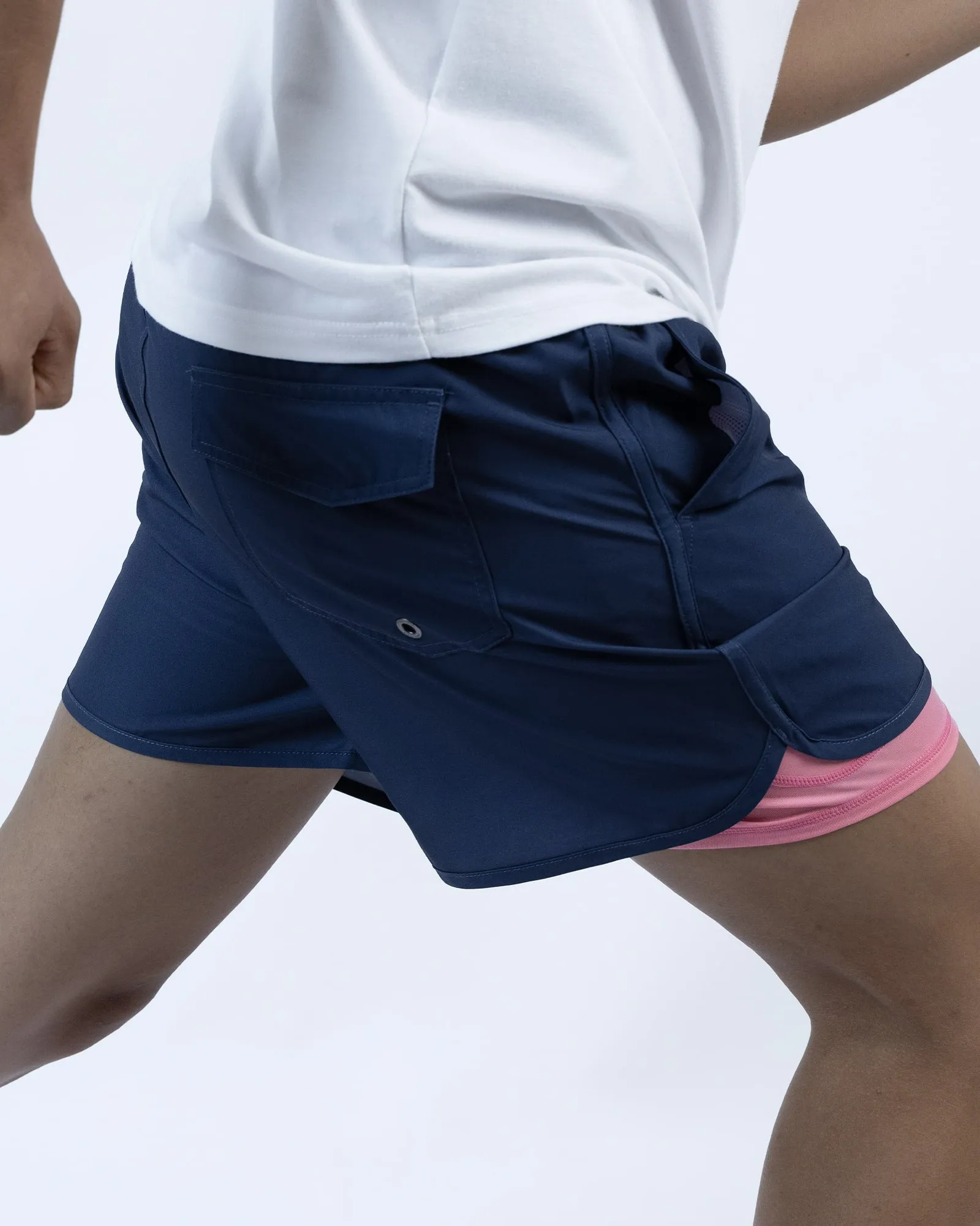 4.5 Inseam 2 in 1 Stretch Short Liner Bichrome Swim Shorts