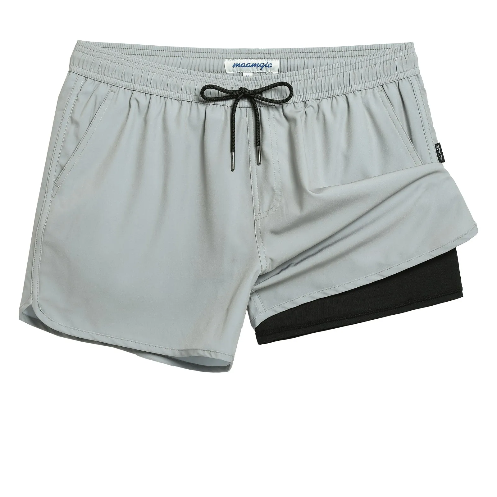 4.5 Inseam 2 in 1 Stretch Short Liner Bichrome Swim Shorts