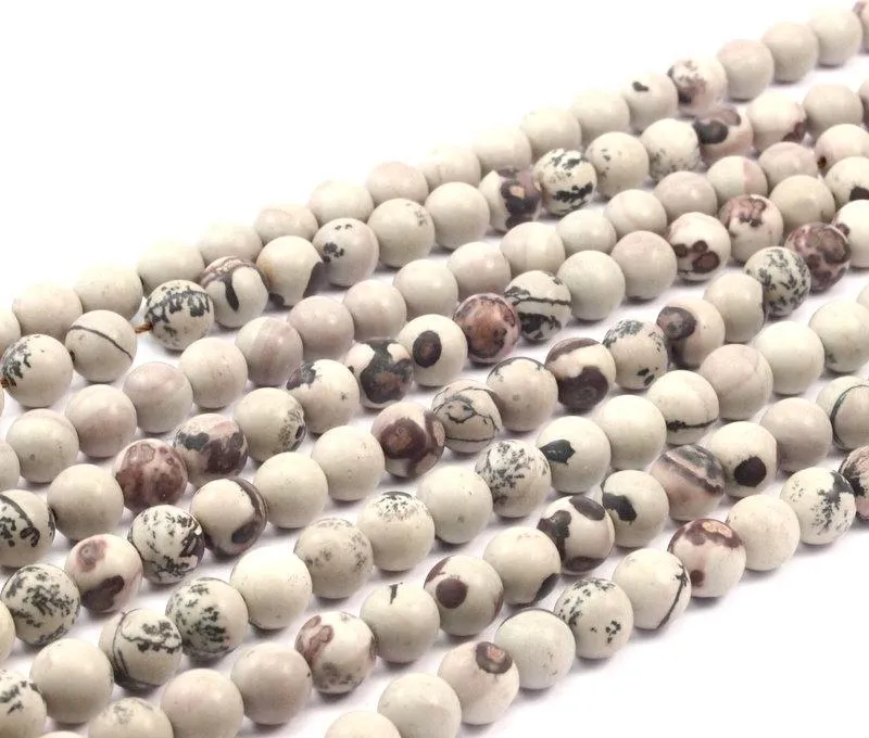 8mm Jasper Gemstone Round Beads T045