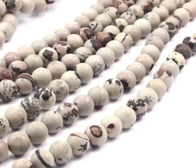 8mm Jasper Gemstone Round Beads T045