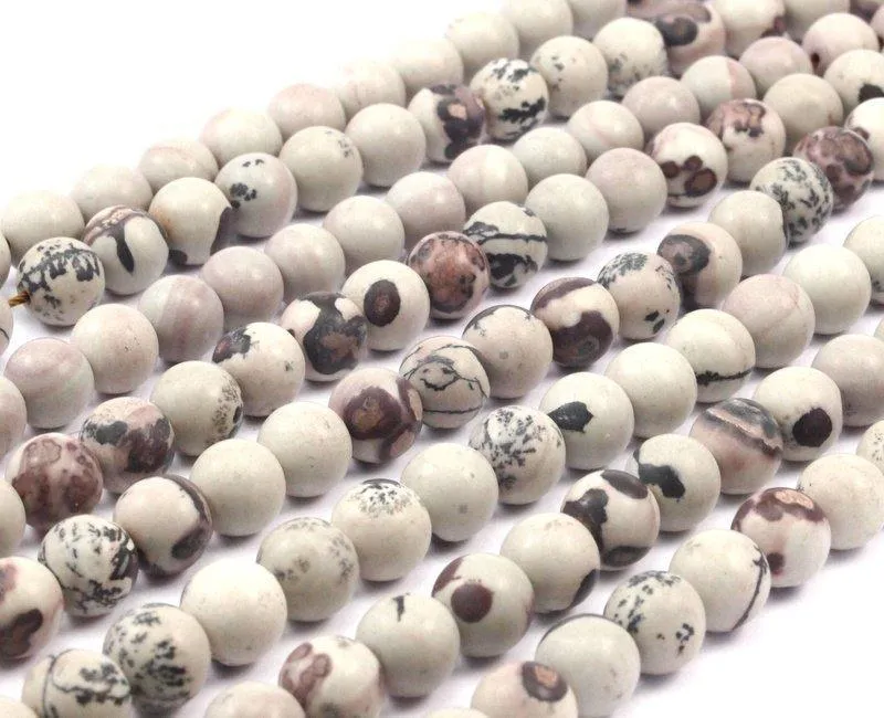 8mm Jasper Gemstone Round Beads T045