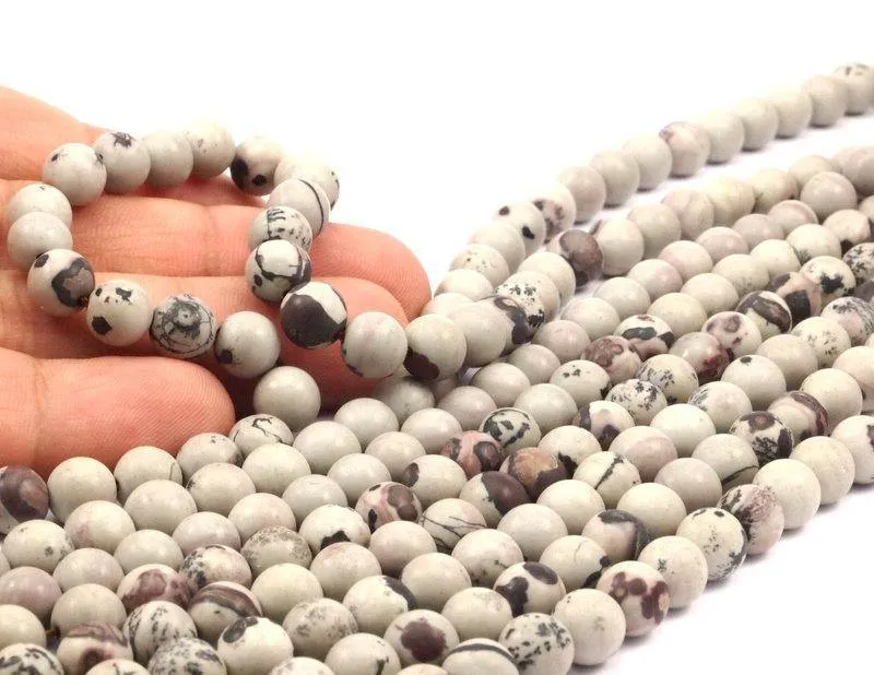 8mm Jasper Gemstone Round Beads T045