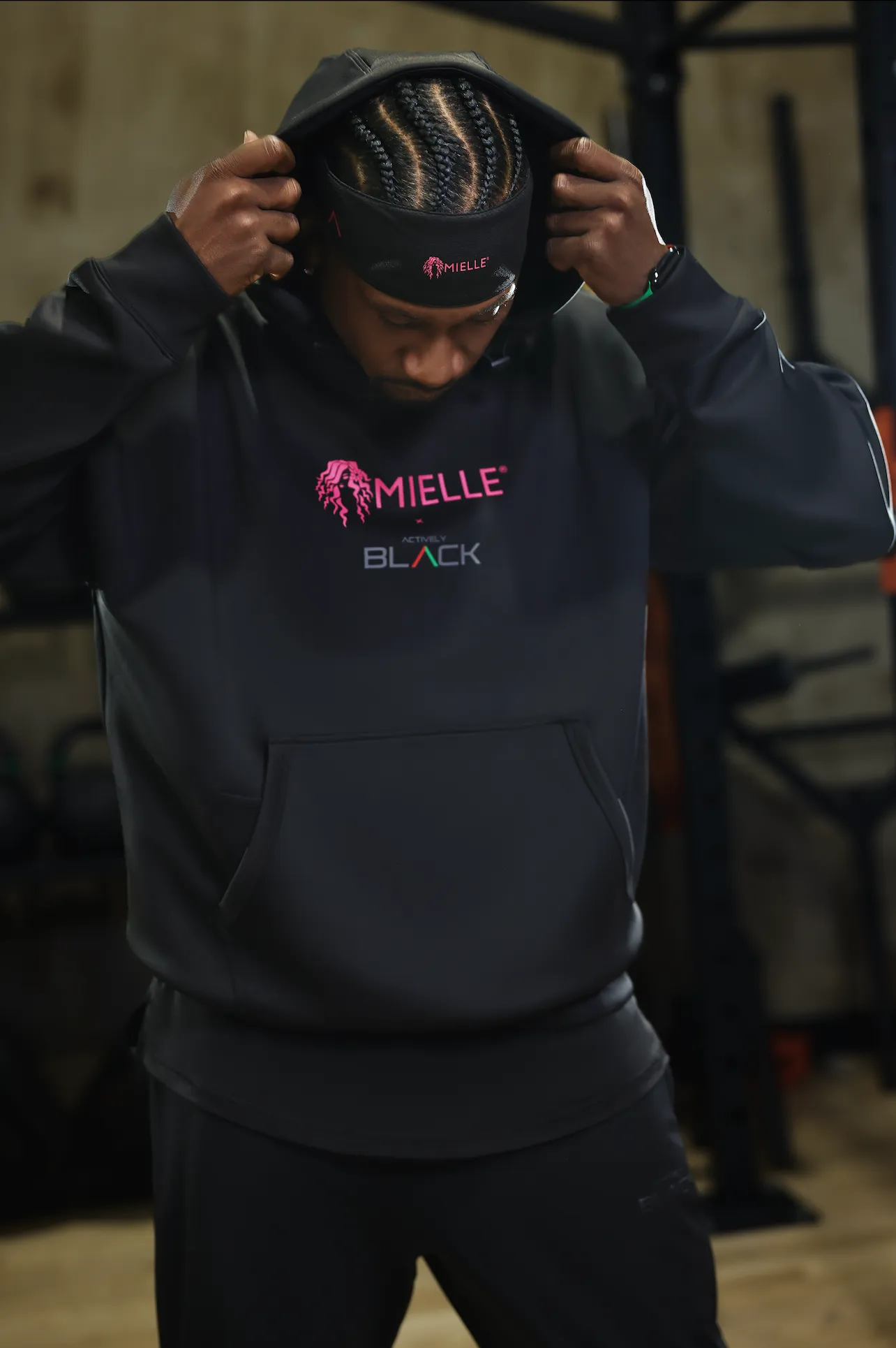 Actively Black x Mielle Pink Sweatband