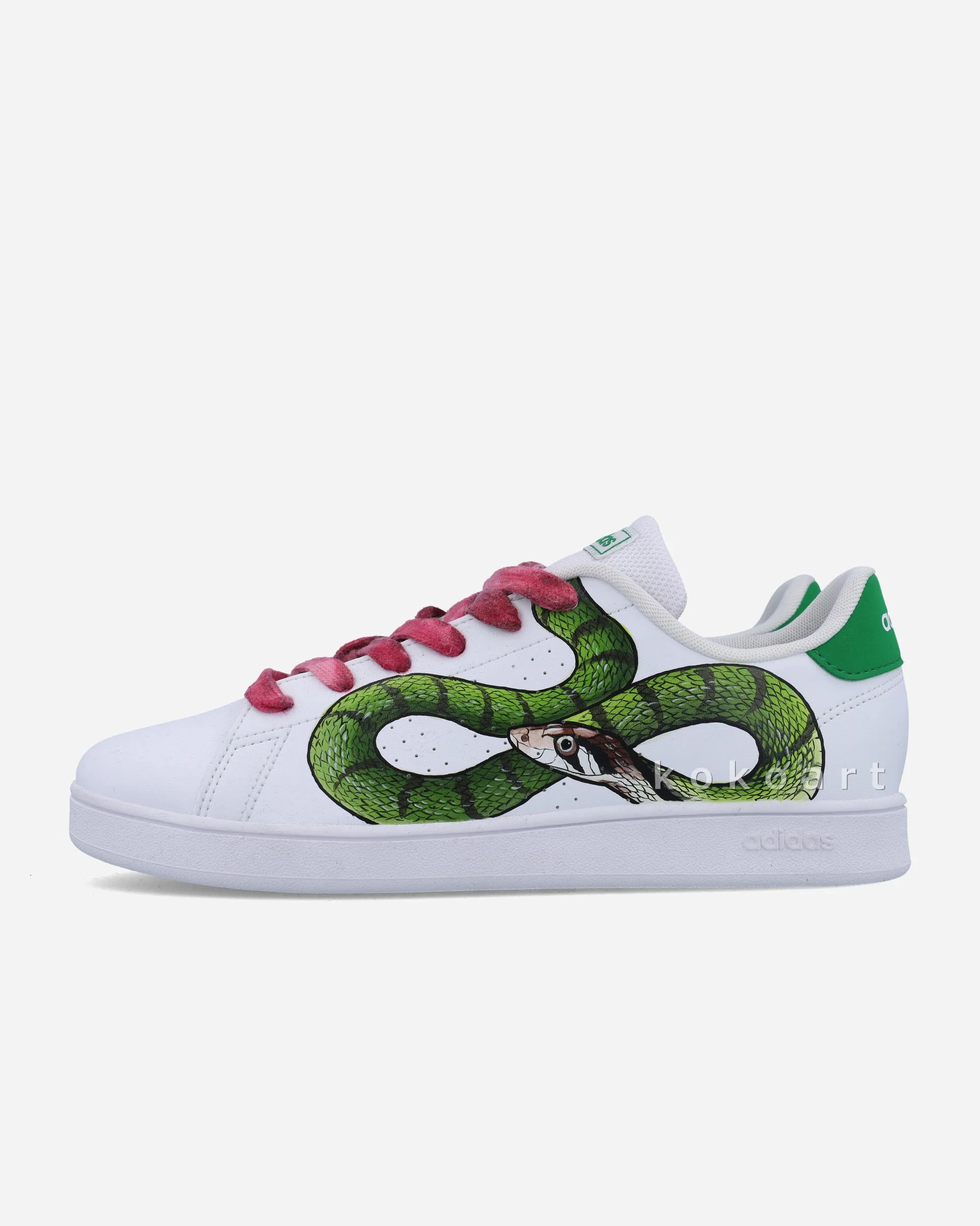 Adidas Hand Painted Snake Design