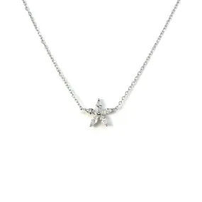 AFJ Diamond Collection - Star Diamond Pendant Necklace, 18k White Gold