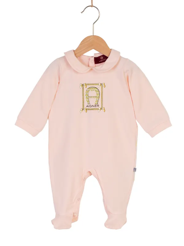 Aigner Romper Block Logo Pink