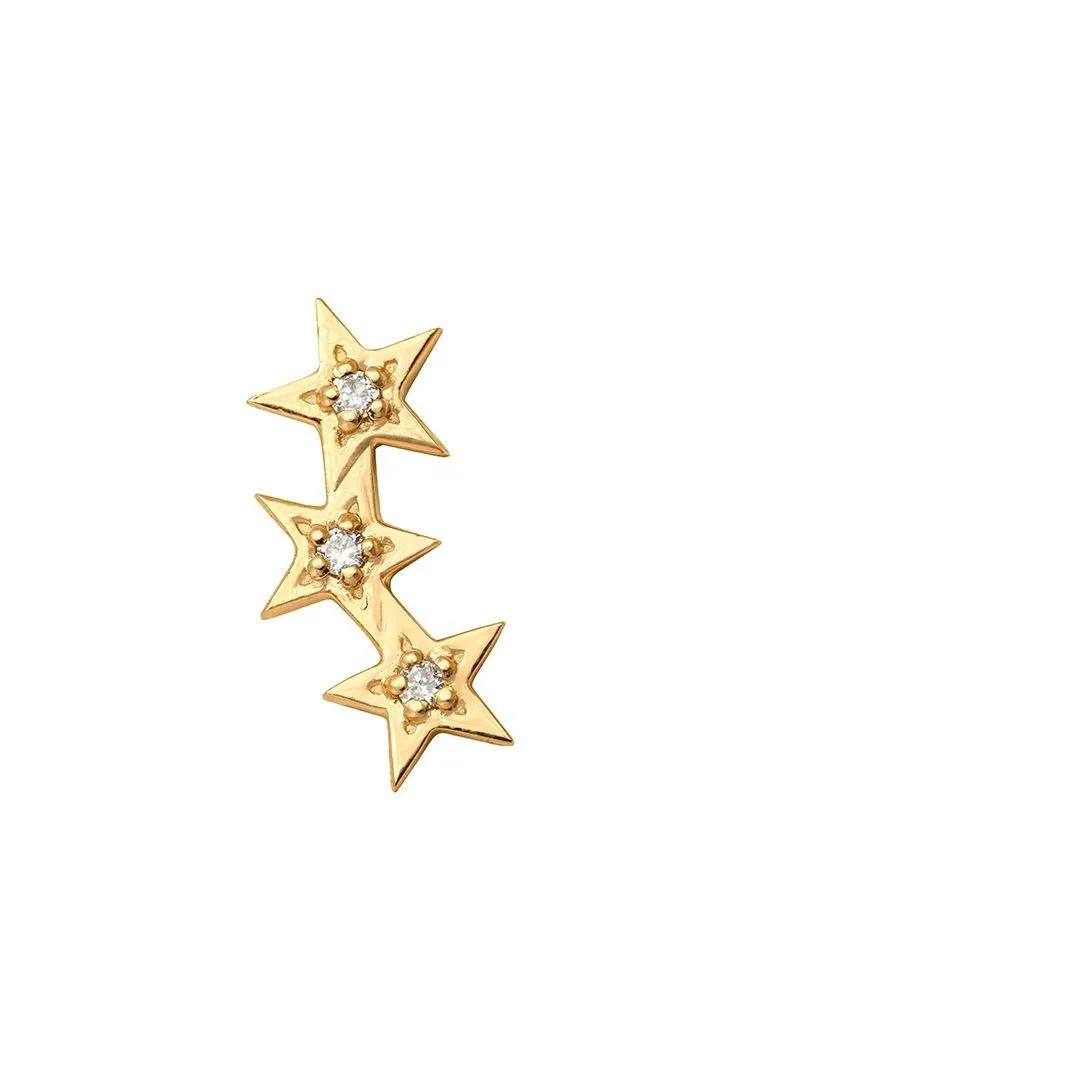 Alexa Fine Jewelry | Starry Night 18K Gold Stud w. Diamond