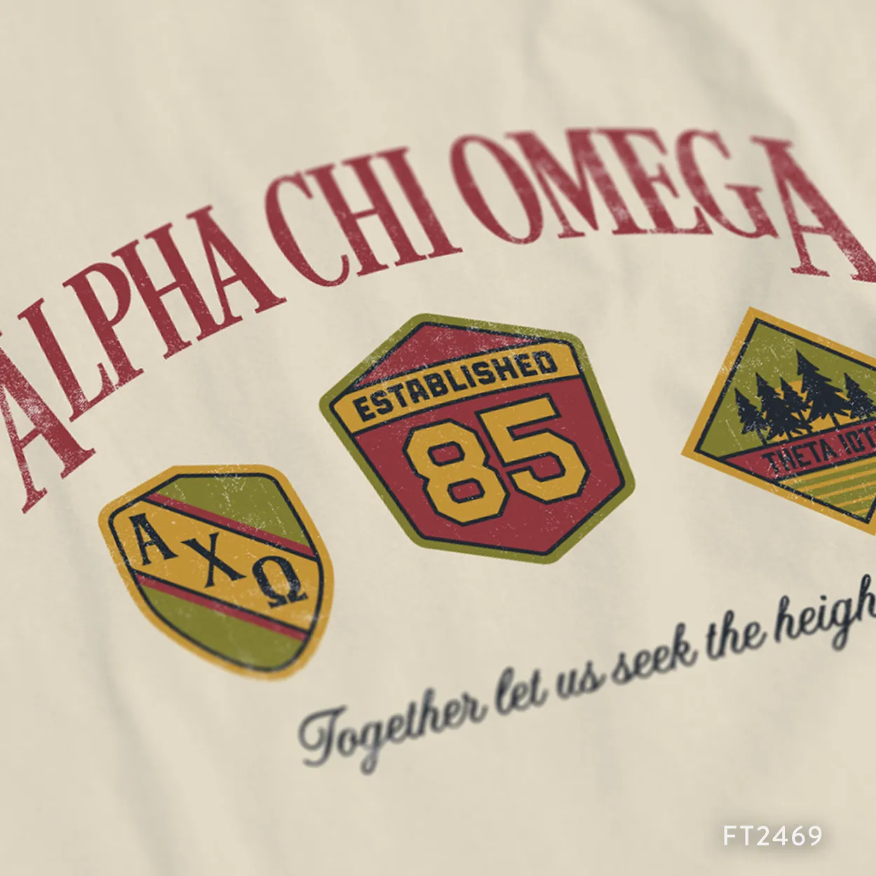 Alpha Chi Omega Outdoor Badge T-Shirt Design