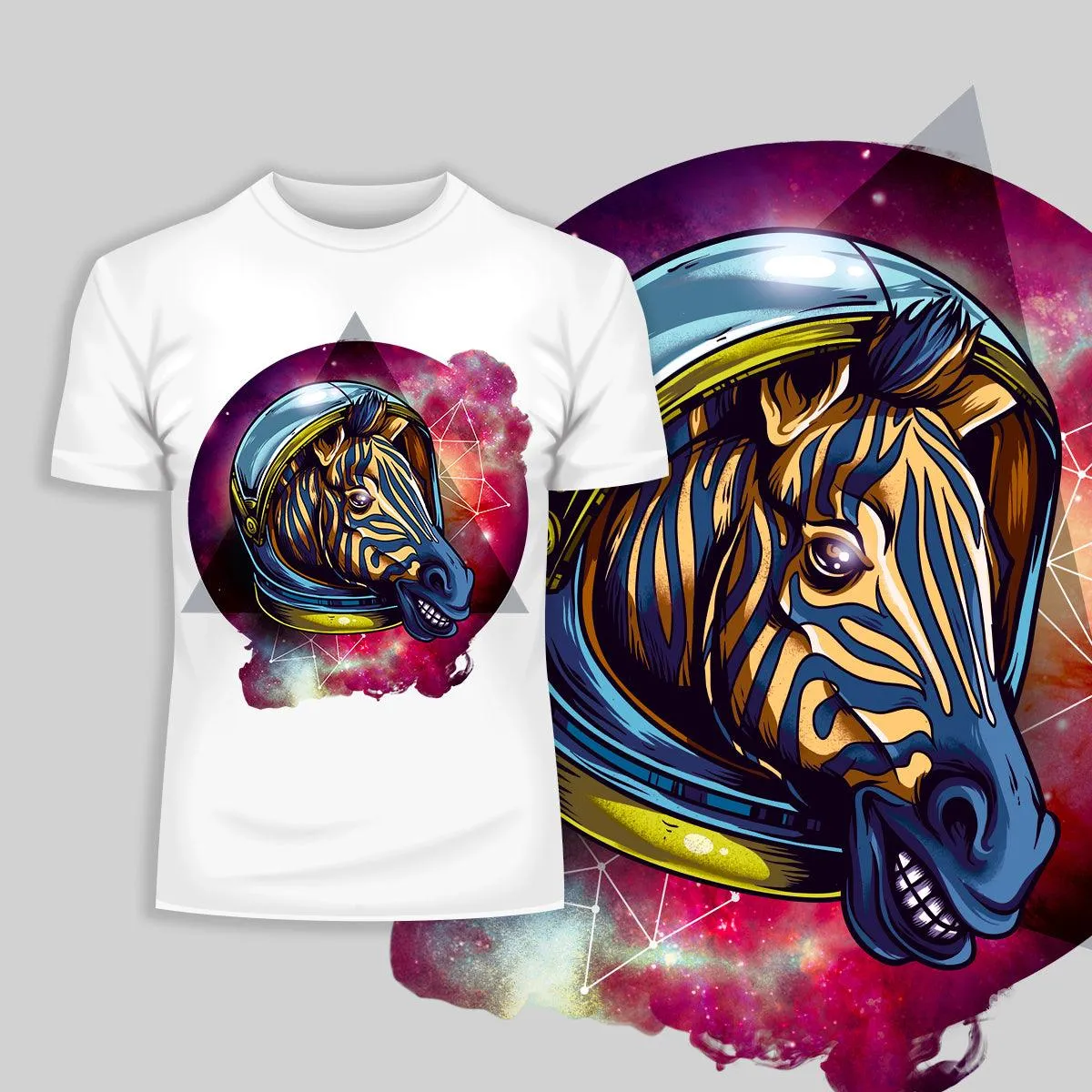 Awesome Cosmic Zebra - T-shirt with an Attitude