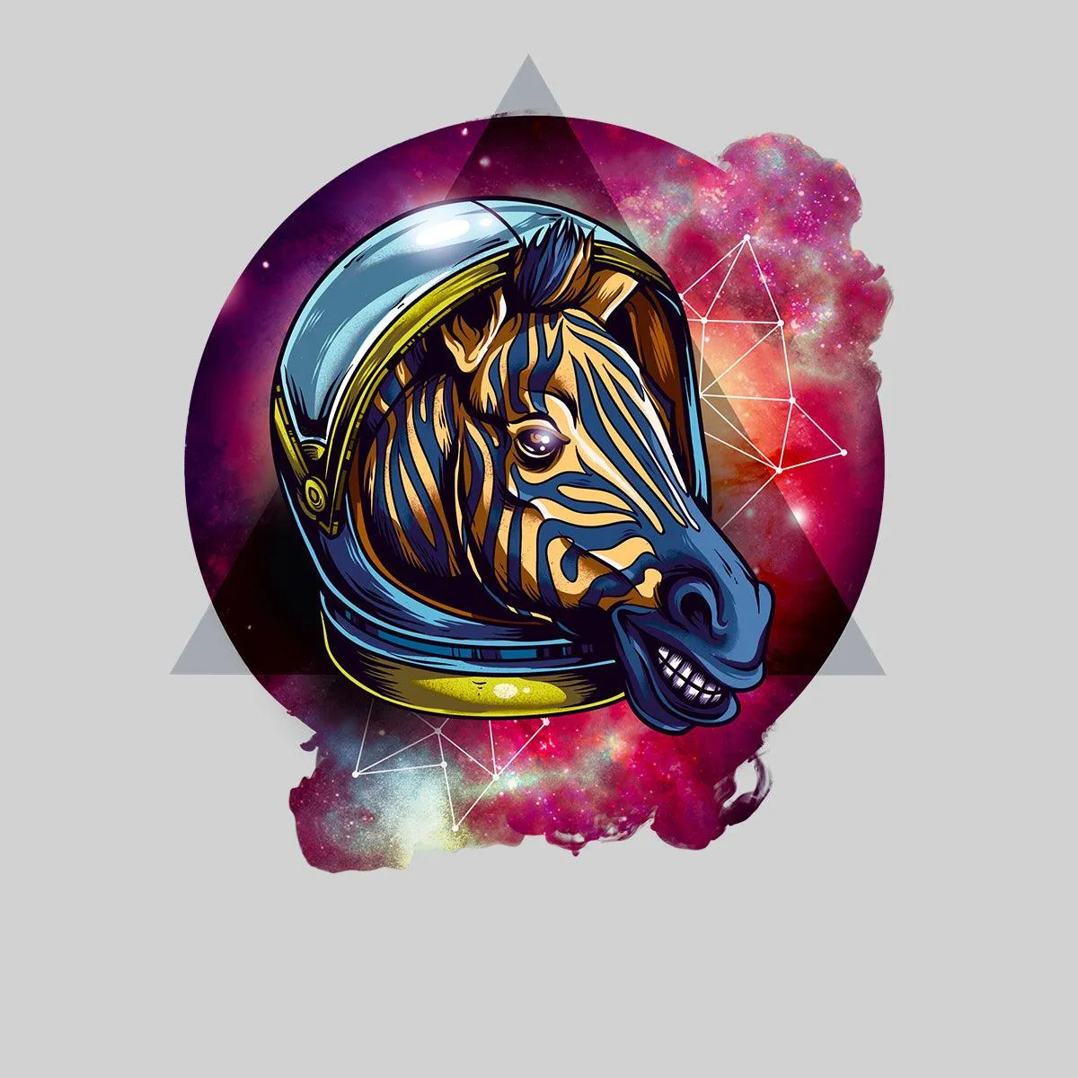 Awesome Cosmic Zebra - T-shirt with an Attitude