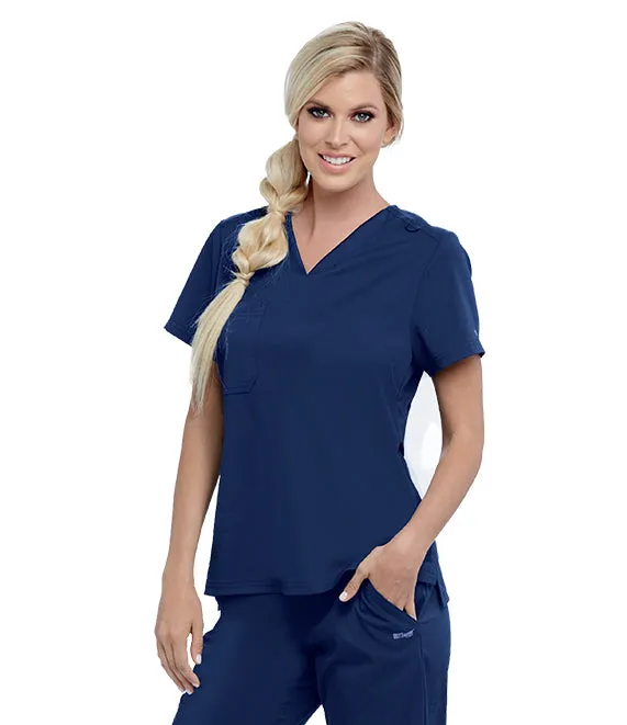 Barco Grey's Anatomy  SpandexStretch GVST028 Women's Tuck In V-Neck Top