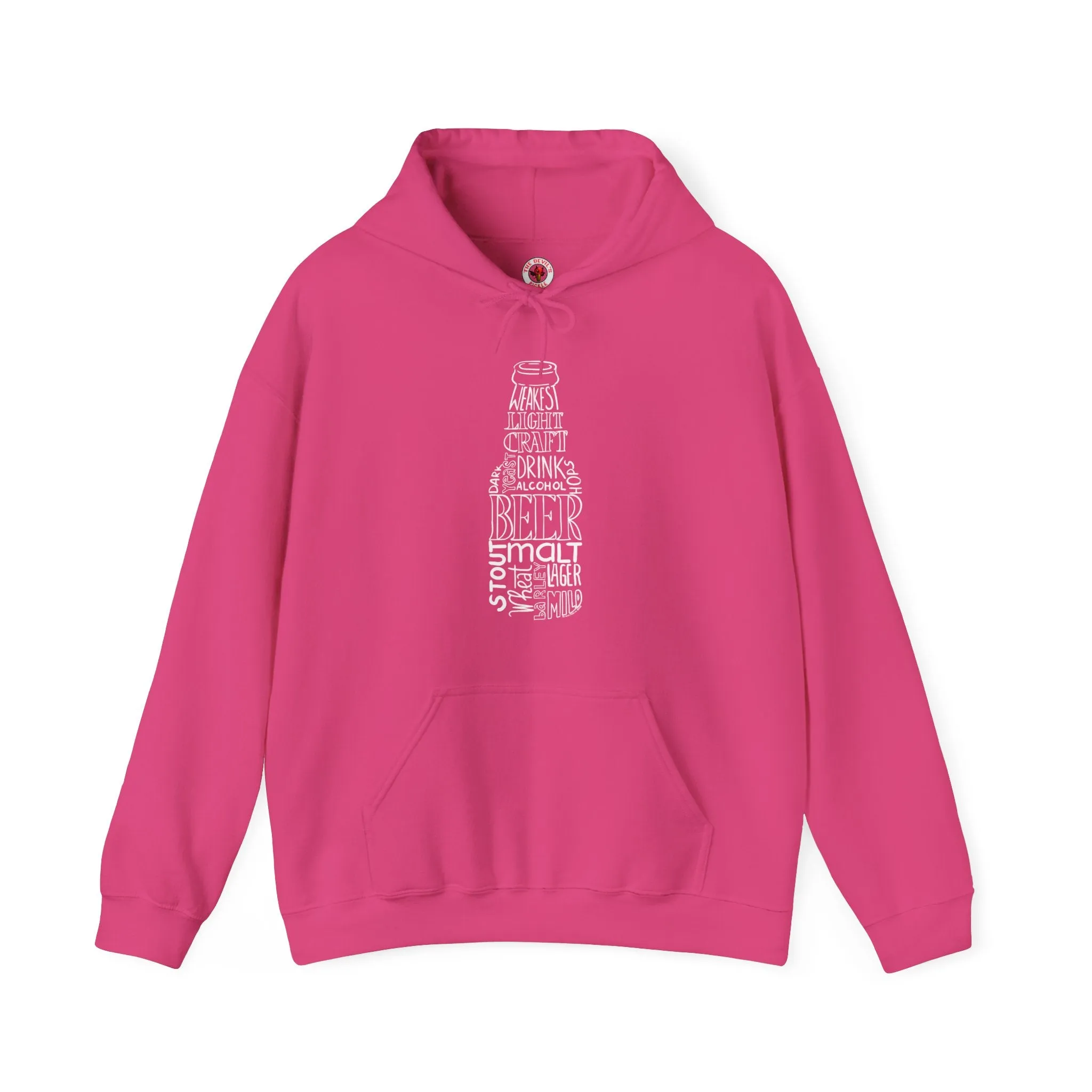 Beer Bottle of Words Hooded Sweatshirt