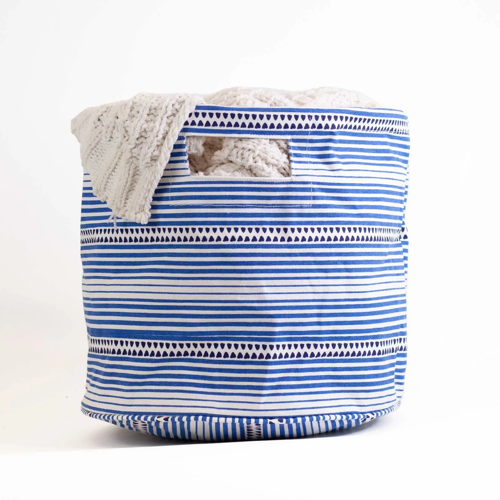 Bethany Blue Canvas Basket