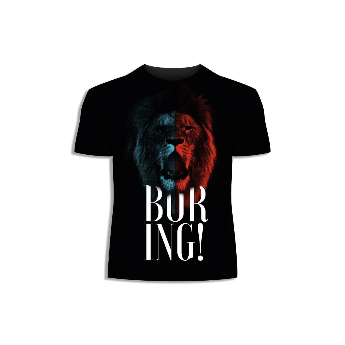 Boring Lion - Halftone Animal Boring T-Shirt