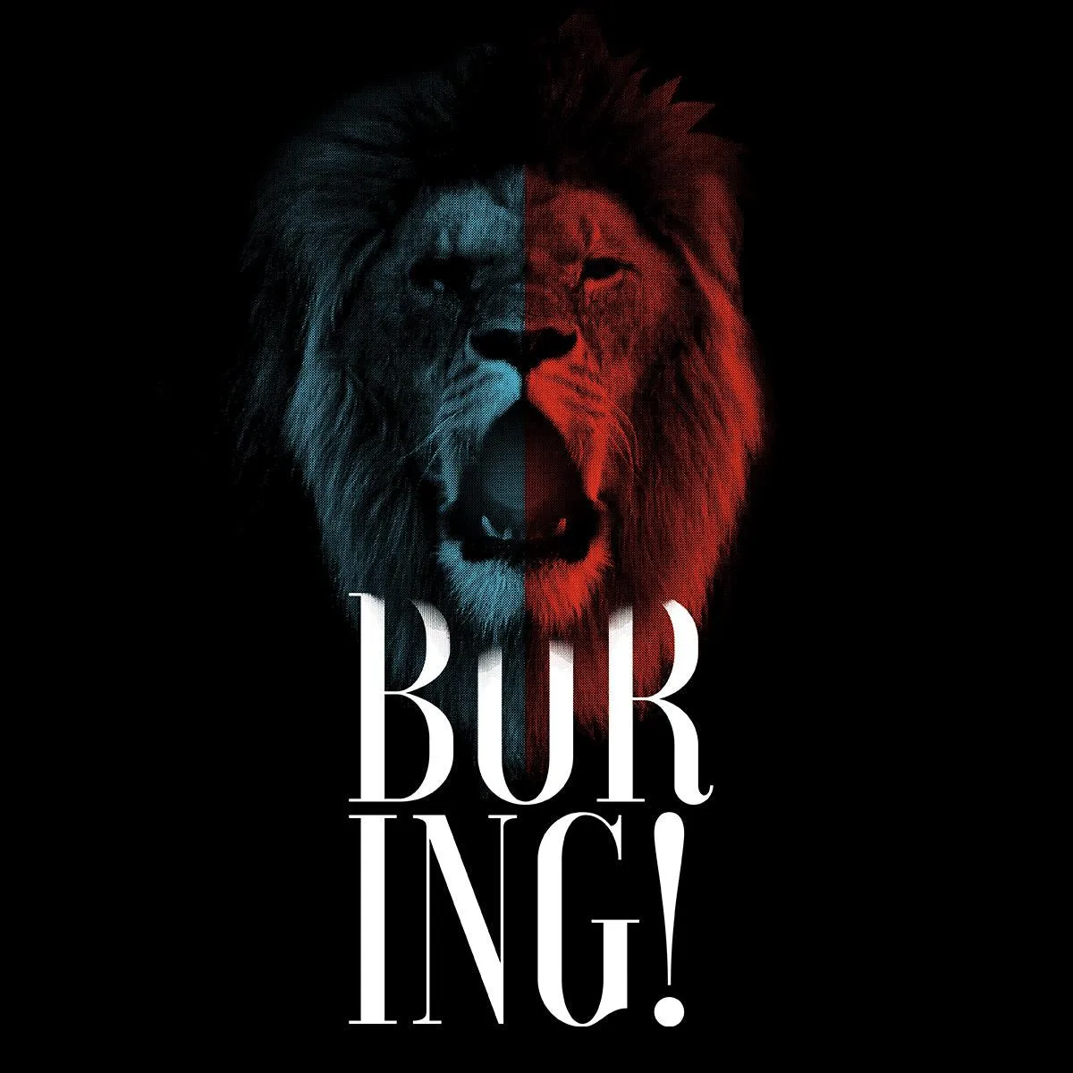 Boring Lion - Halftone Animal Boring T-Shirt