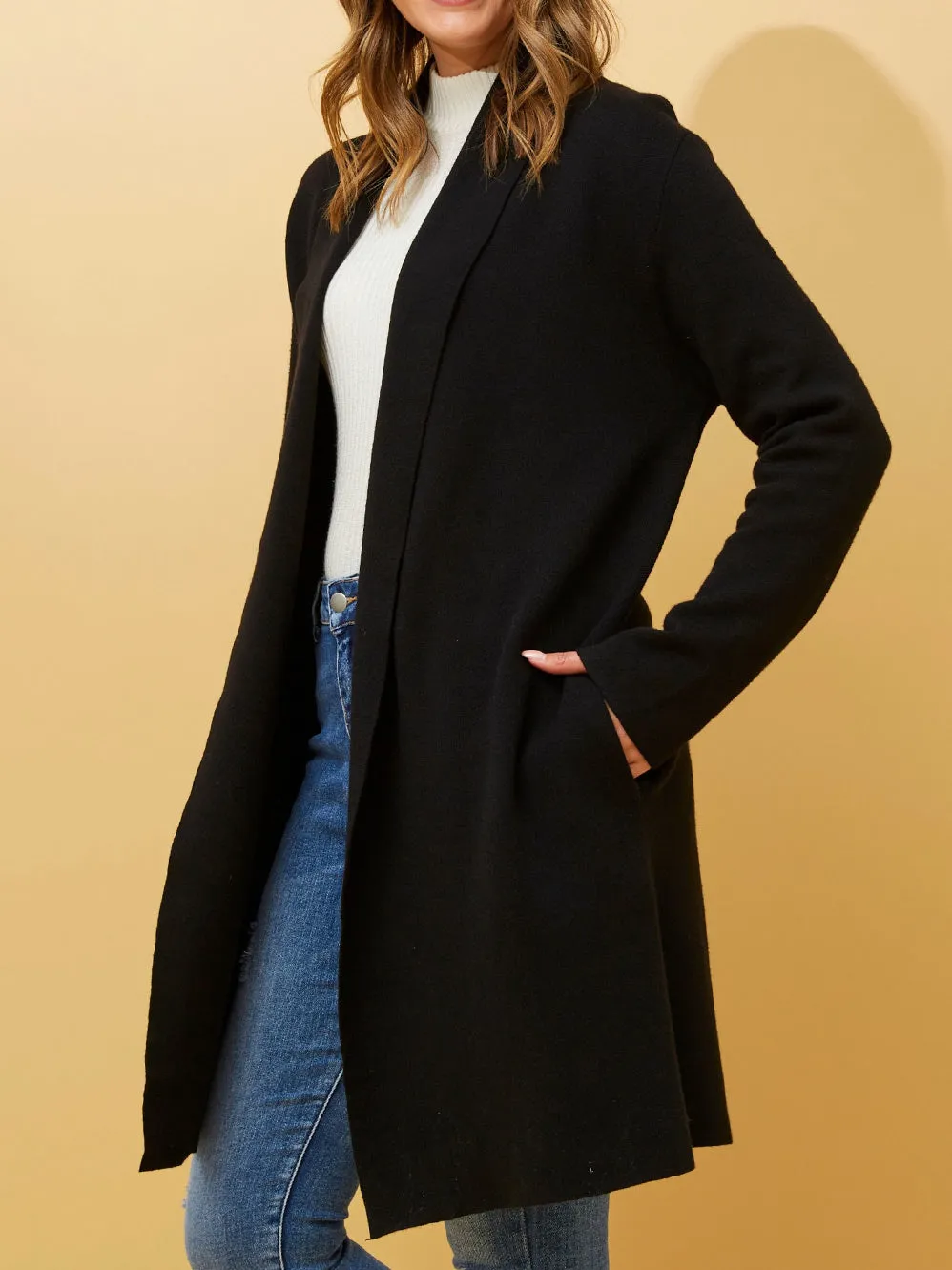 CAROLINE K MORGAN SHAWL COLLAR CARDI