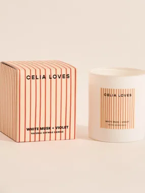 Celia Loves- White Musk & Violet Candle