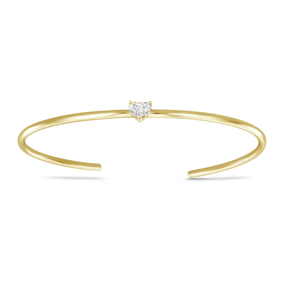 Center Diamond Cuff Bangle