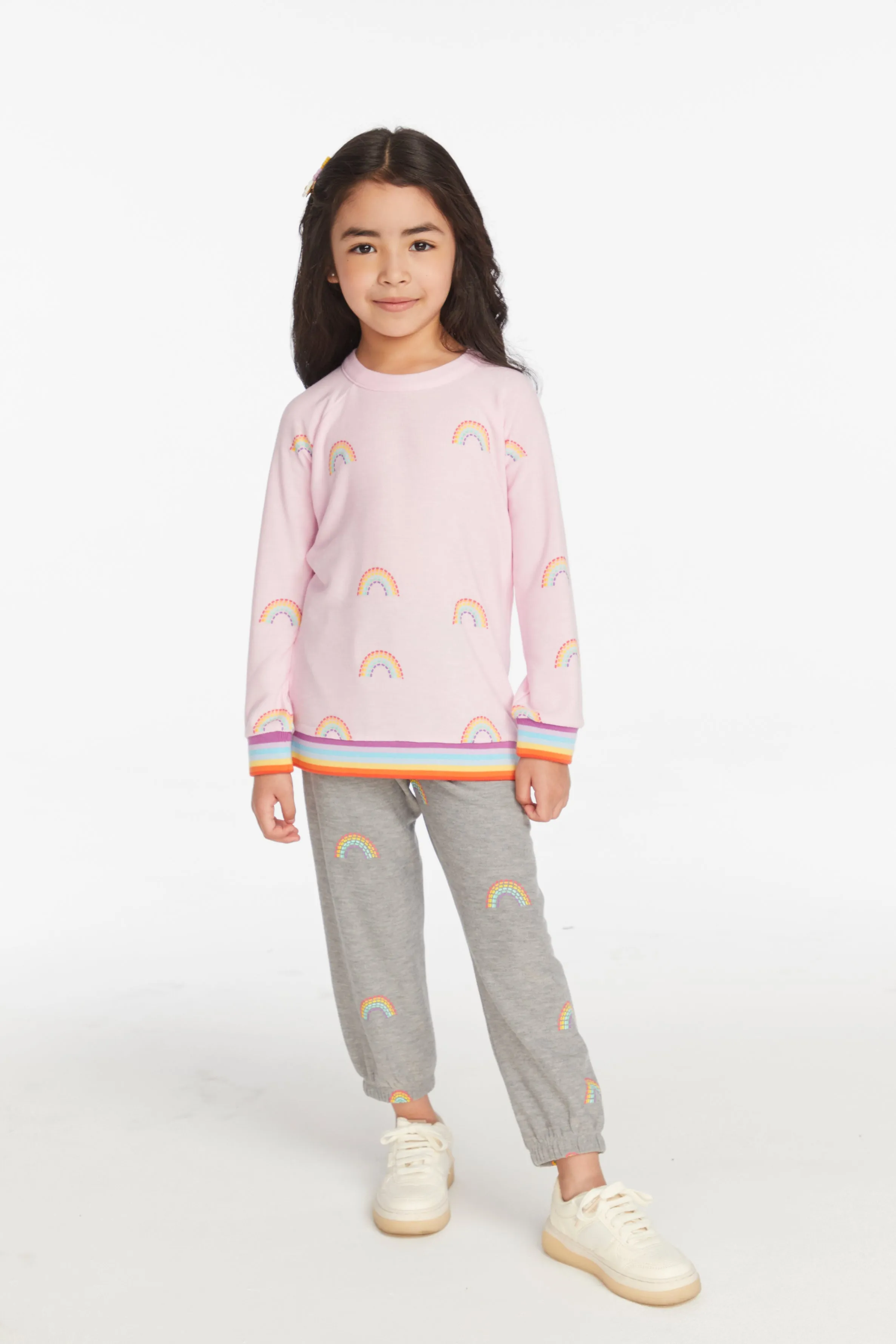 Chaser All Over Rainbow Girls Pullover