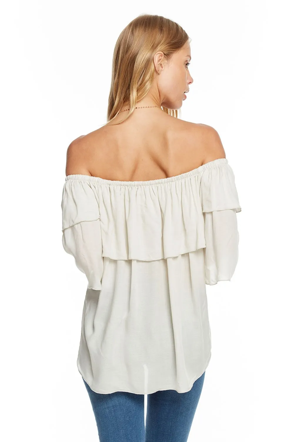 Chaser Heirloom Gauze Off The Shoulder Boho Top