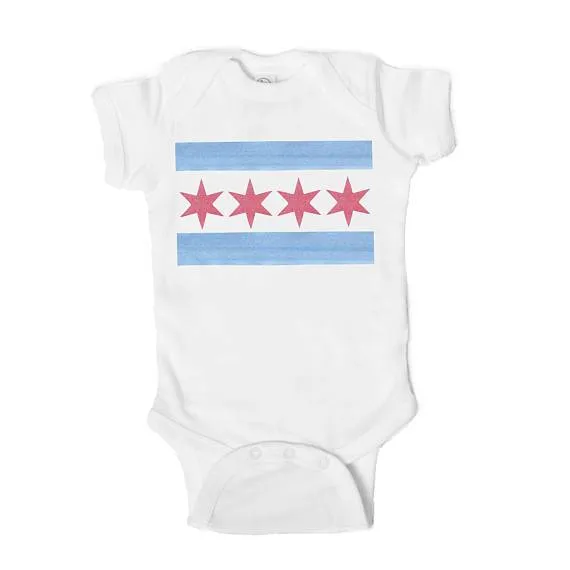 Chicago Flag Onesie