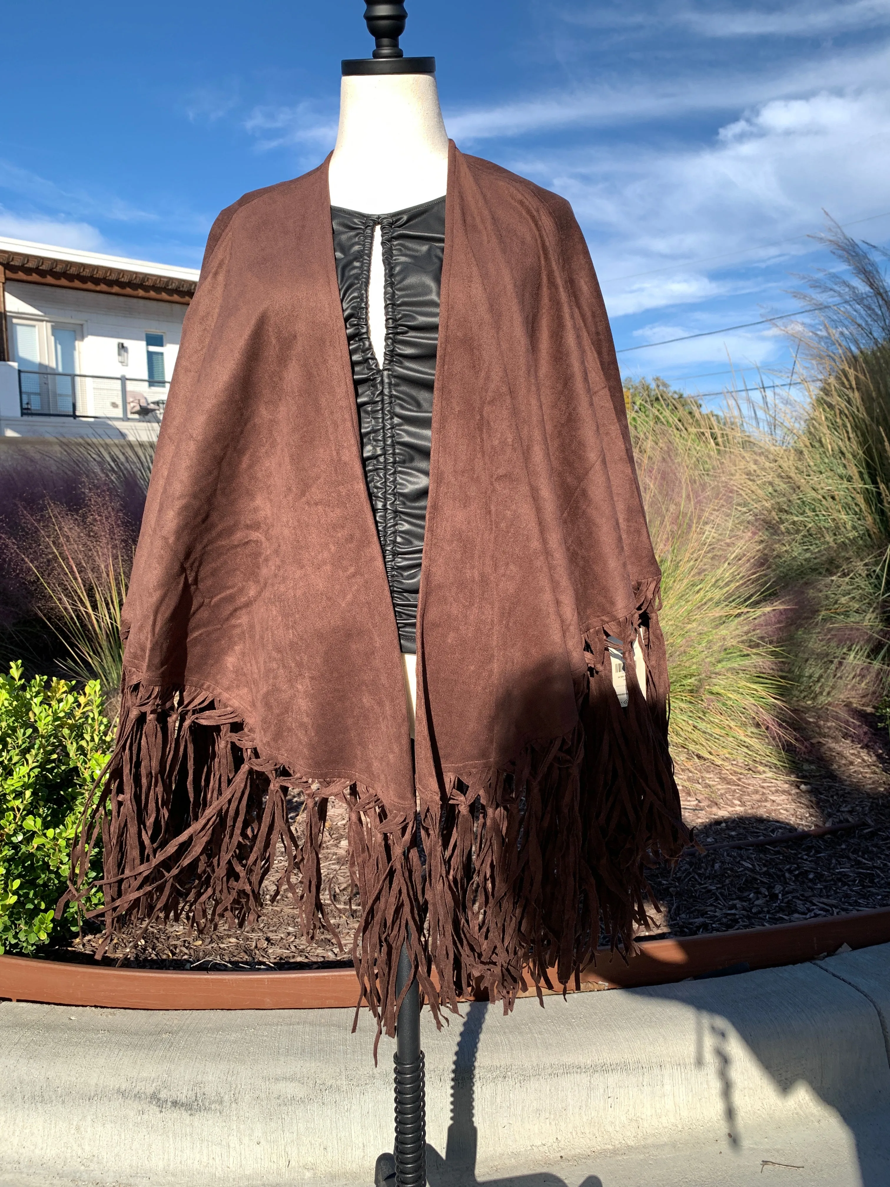 Chocolate Fringe Shawl