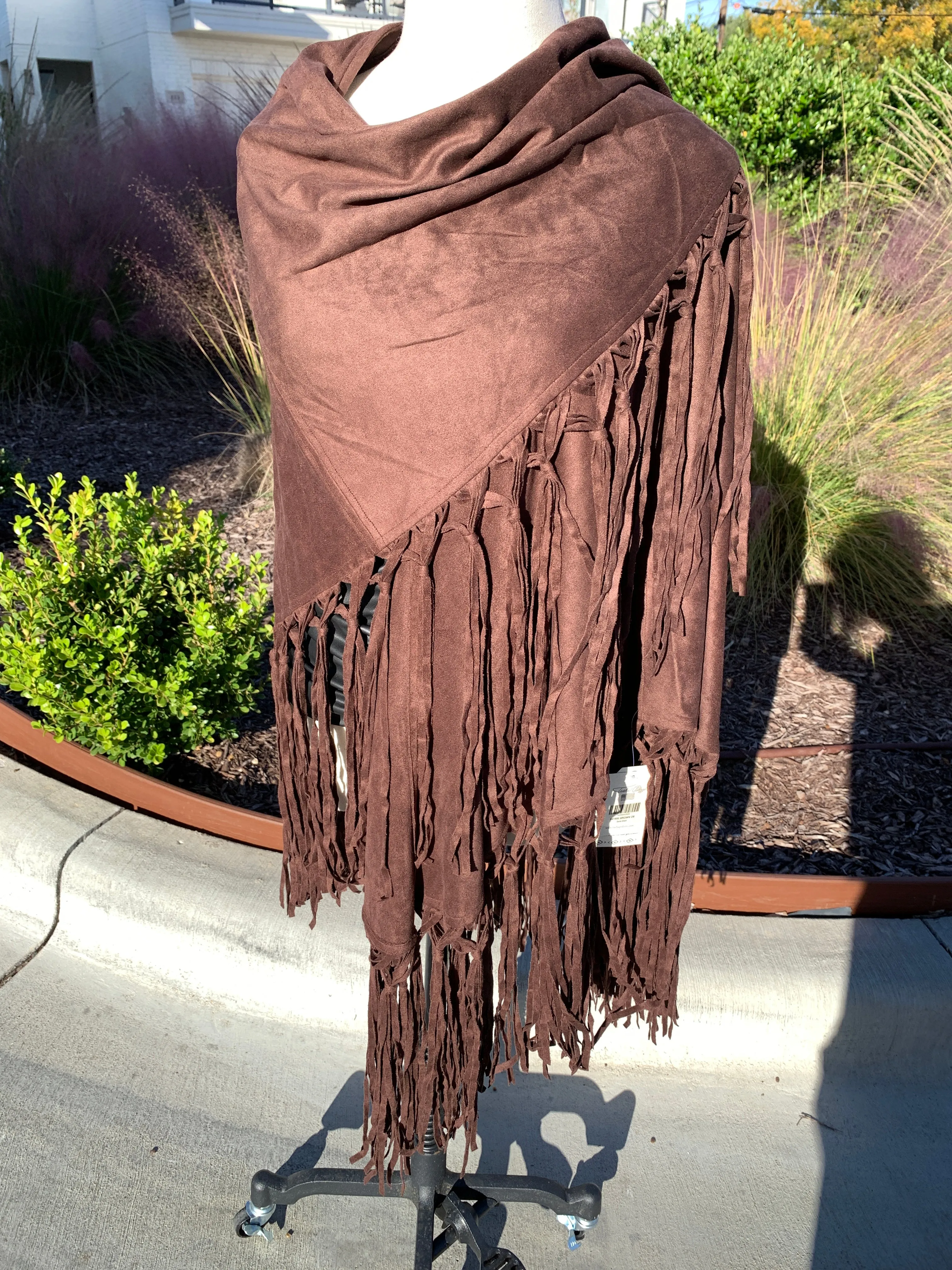 Chocolate Fringe Shawl