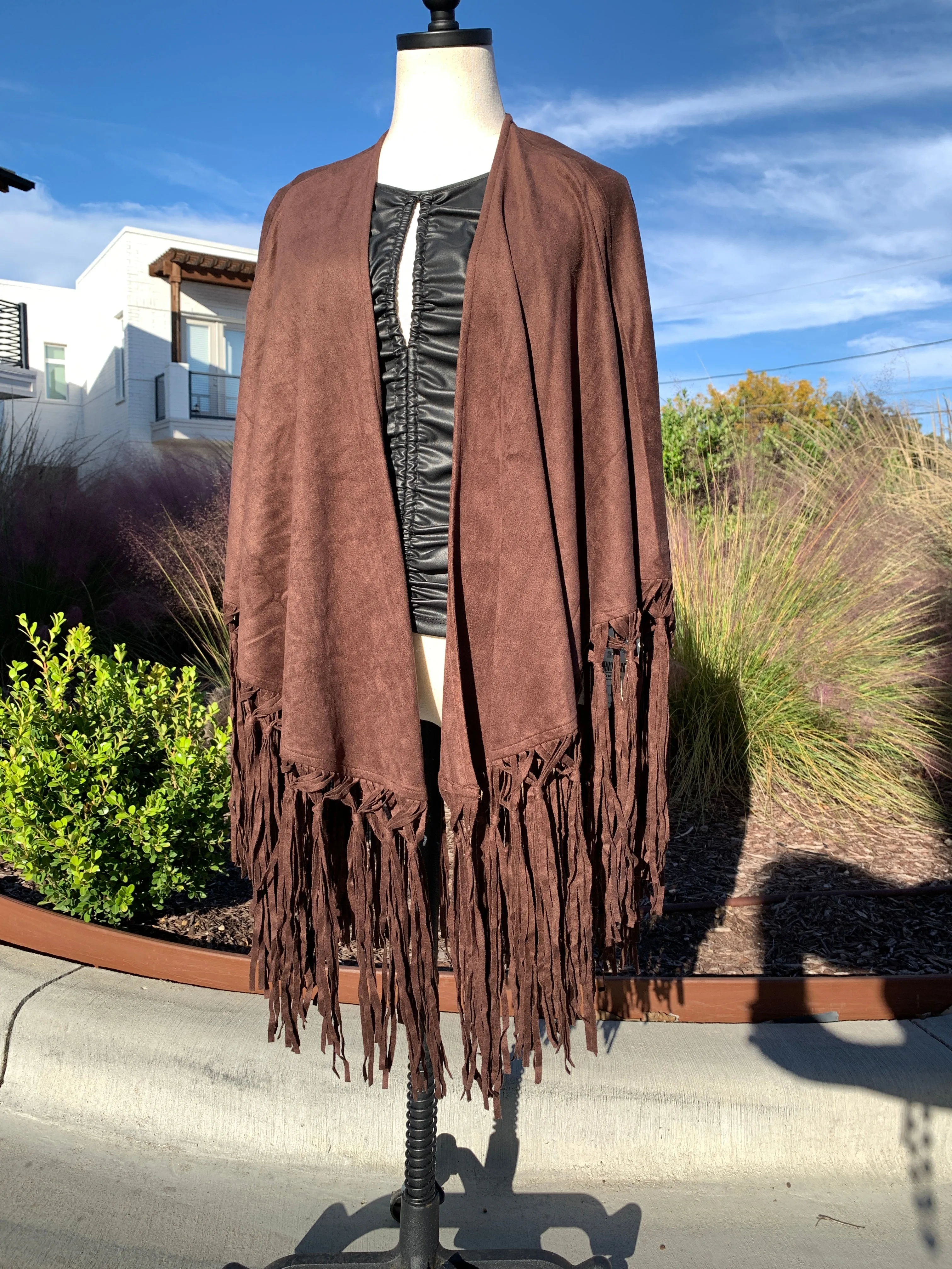 Chocolate Fringe Shawl