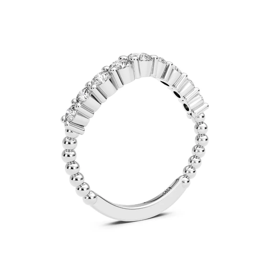 Chorost & Co. Private Collection 14K White Gold 0.75ct Graduated Diamond Wave Band