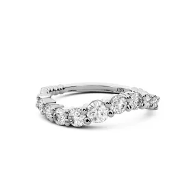 Chorost & Co. Private Collection 14K White Gold 0.75ct Graduated Diamond Wave Band