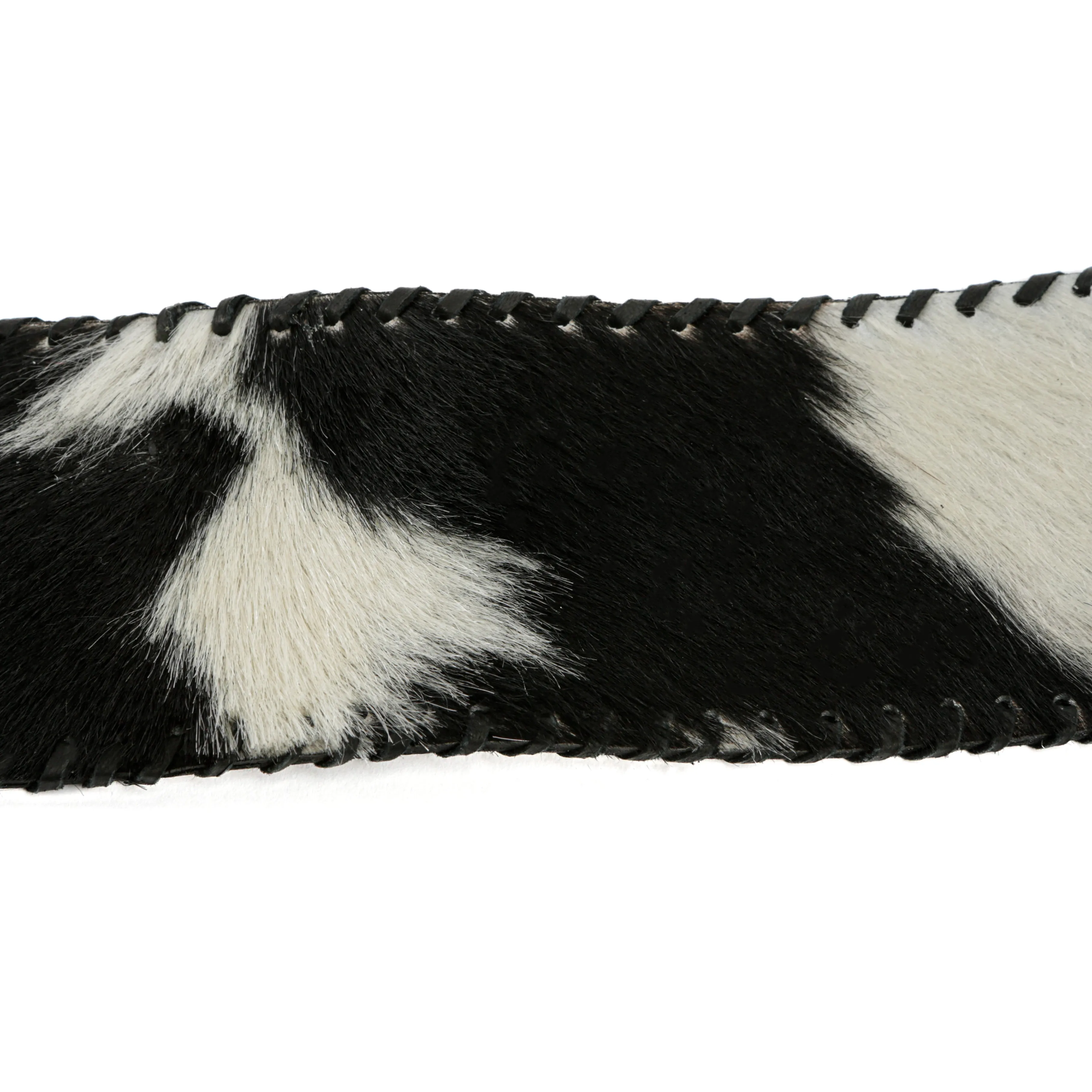 Cowhide Belt :: Black/White