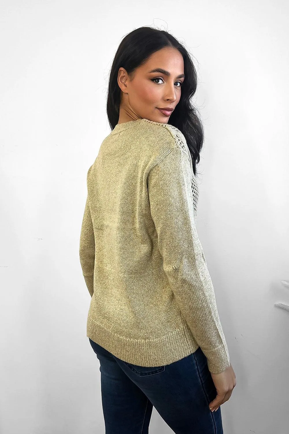 Crochet Diamond Knit Pullover