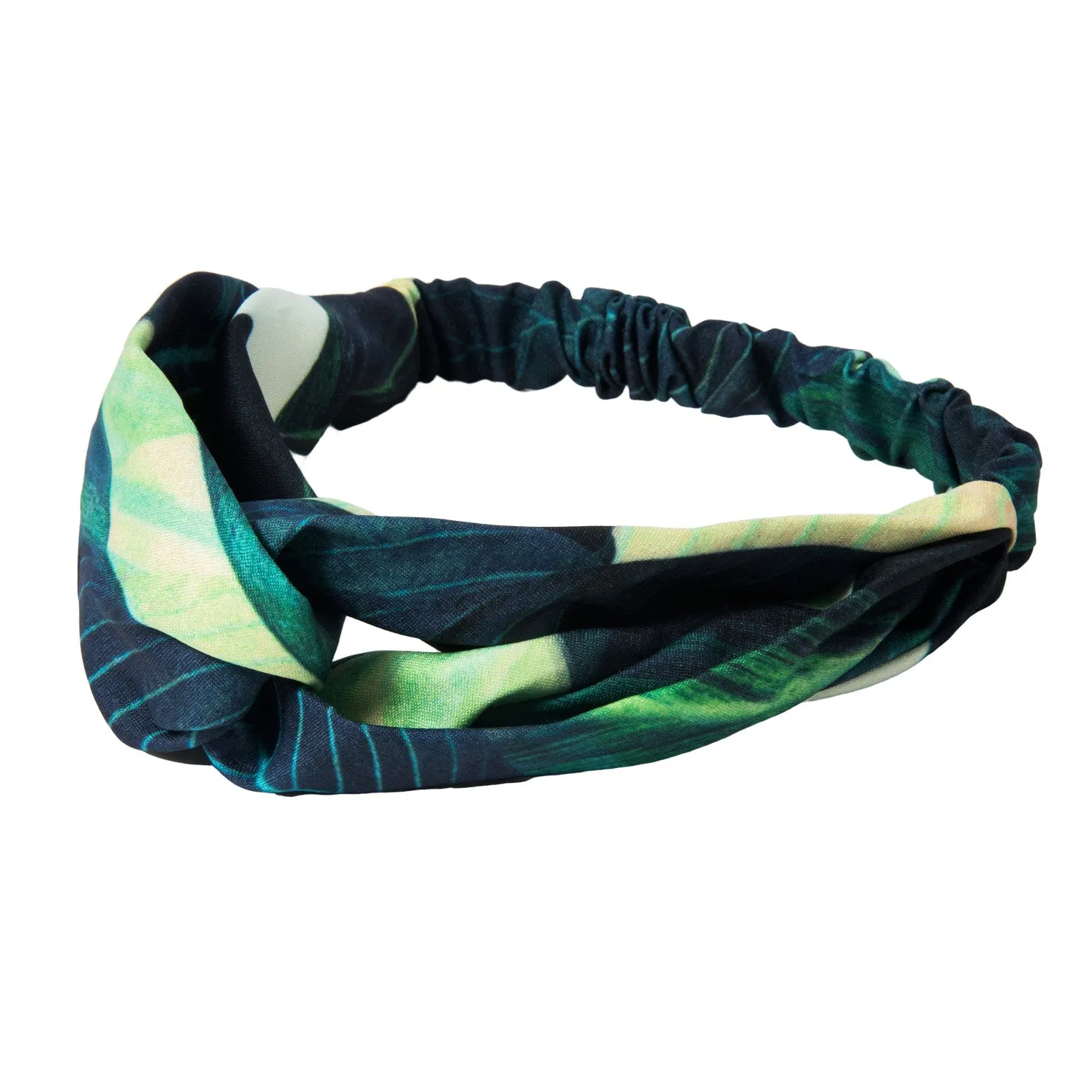 Cross Knot Leaf Printed Headband