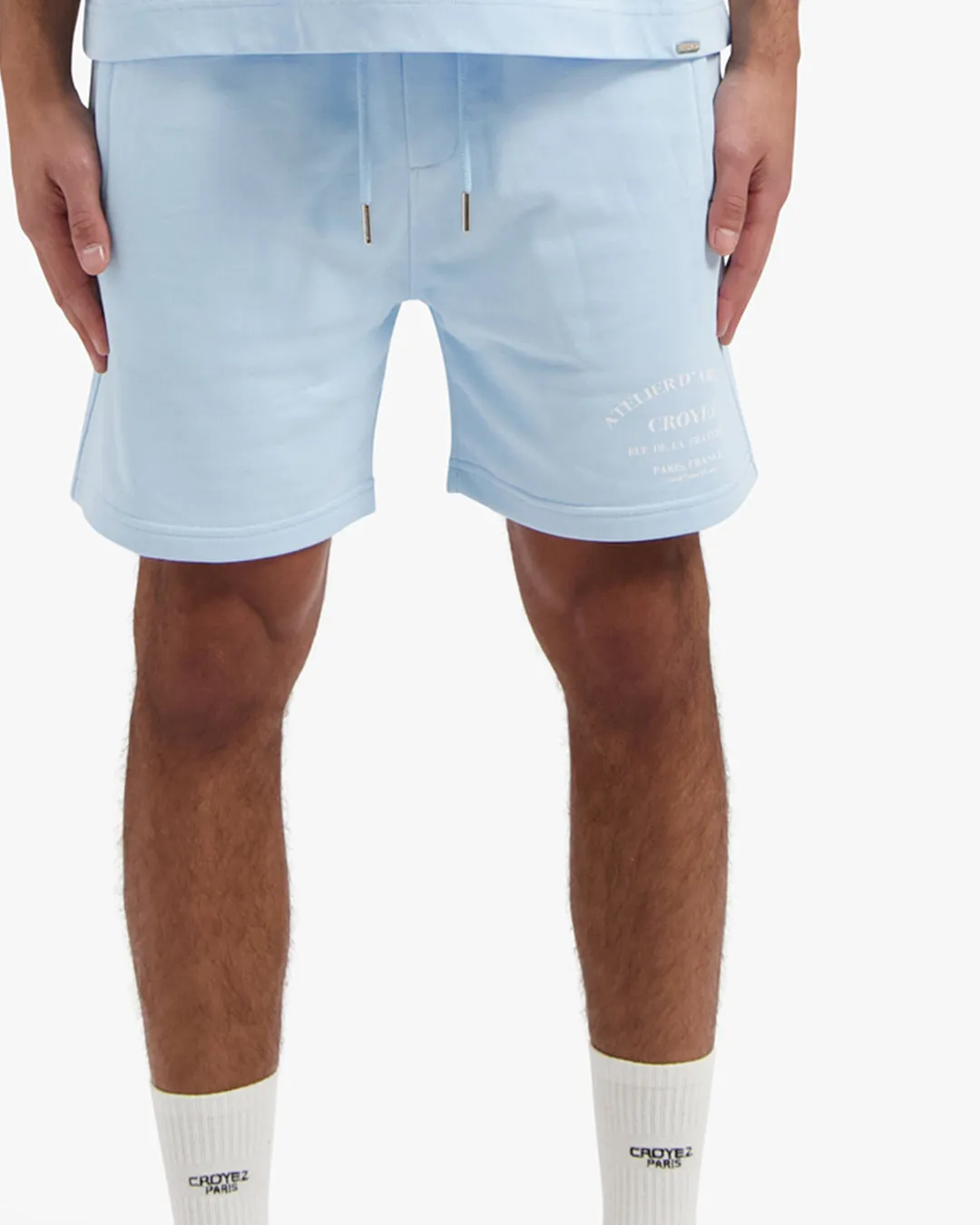 CROYEZ ATELIER SHORTS - LIGHT BLUE/WHITE