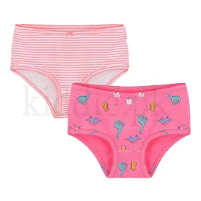 CRT Pack of 2 Pink Dinosaur with Pink Lining Panties 1521