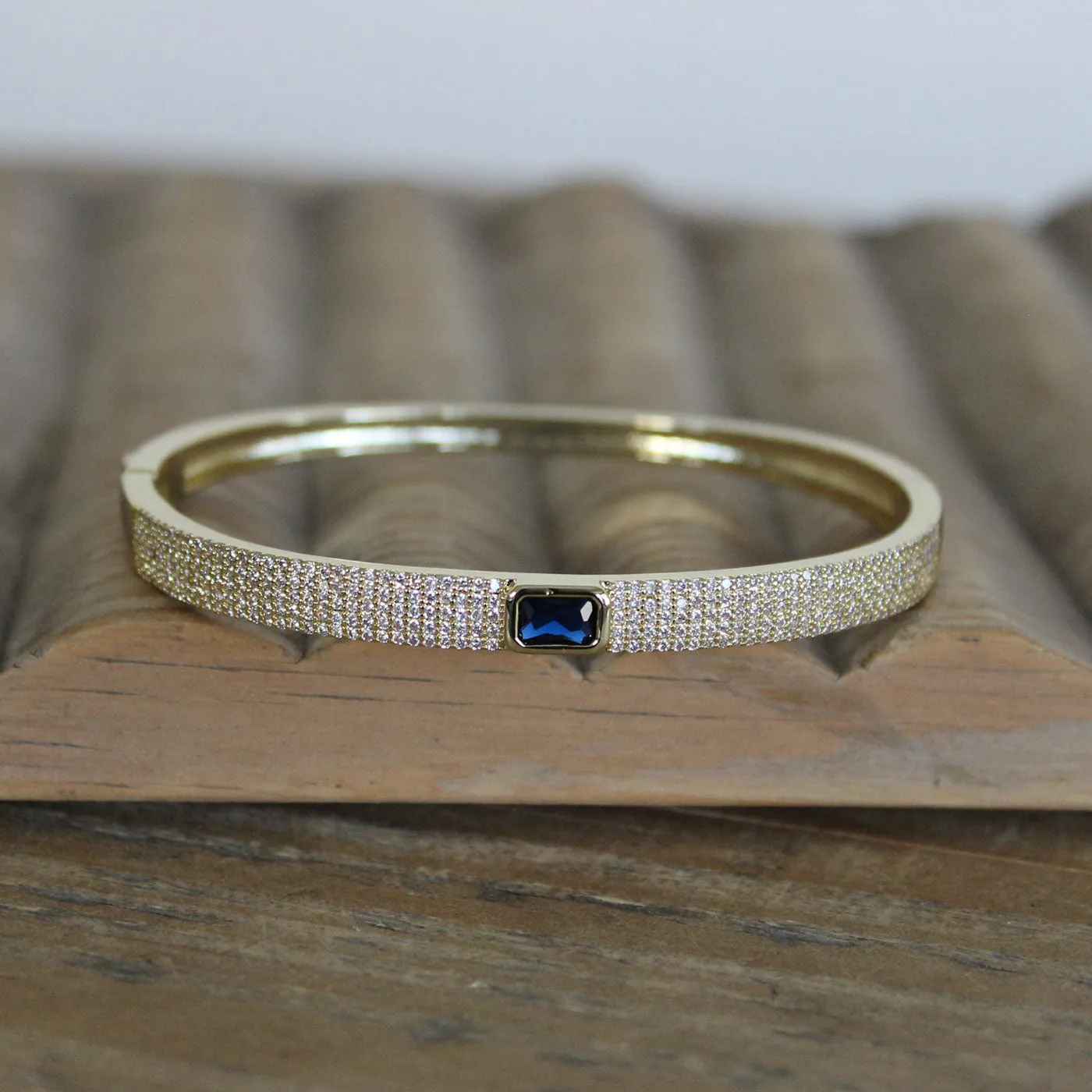 CZ Paved Stone Bangles