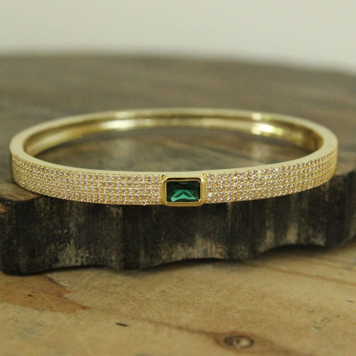 CZ Paved Stone Bangles