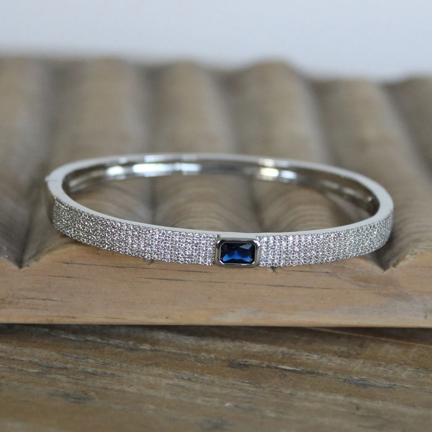 CZ Paved Stone Bangles