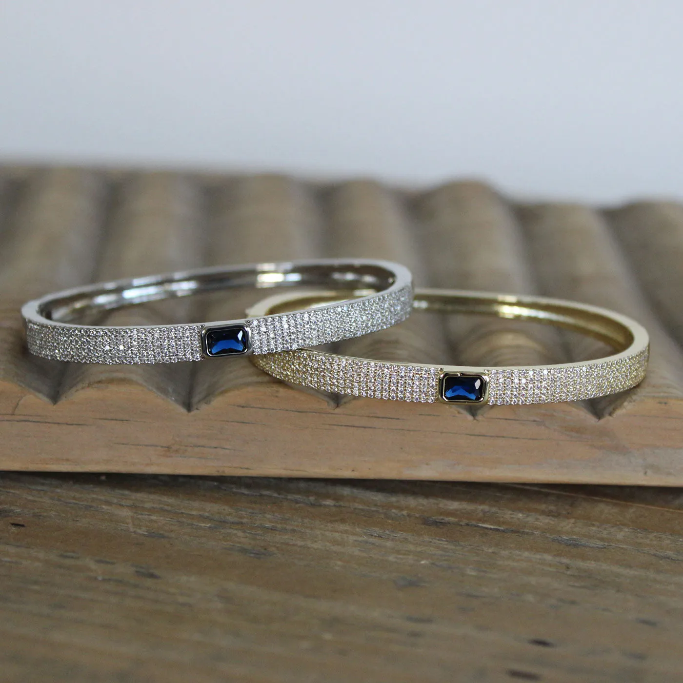 CZ Paved Stone Bangles