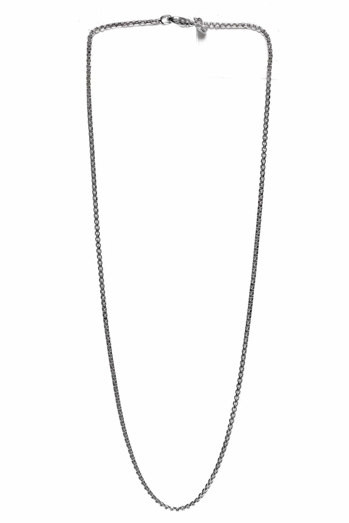 David Yurman 18K White Gold Box Chain Necklace