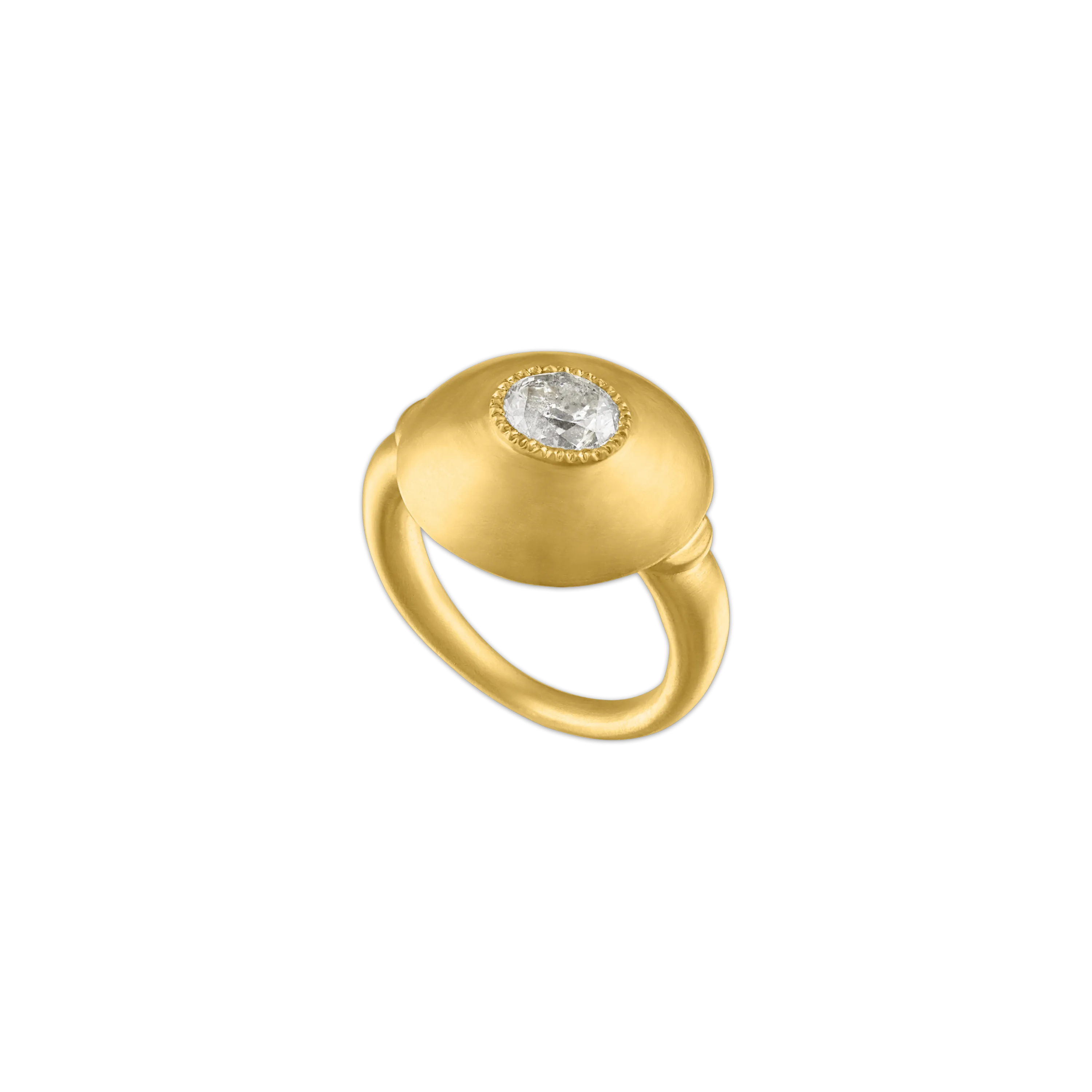 Diamond Bulla Dome Ring